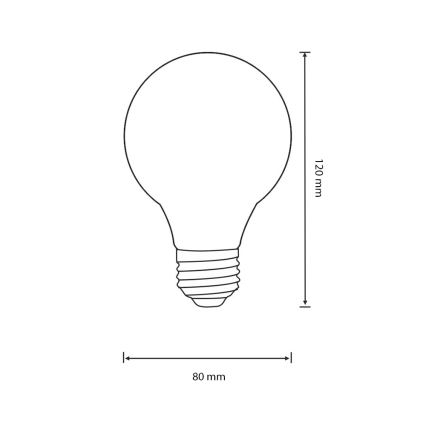 Ampoule LED VINTAGE E27/4W/230V 80x120 mm 2200K