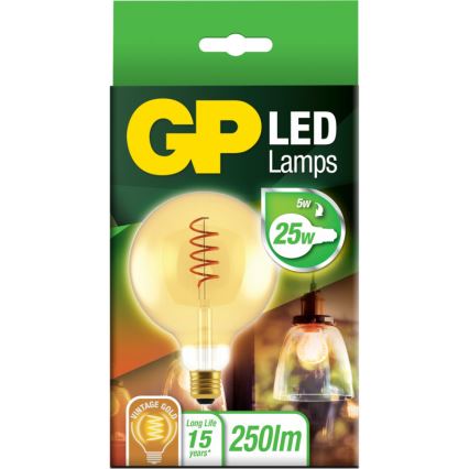 Ampoule LED VINTAGE G125 E27/5W/230V 2000K - GP