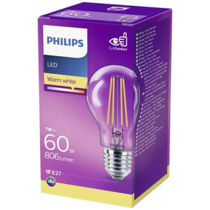 Ampoule LED VINTAGE Philips A60 E27/7W/230V 2700K