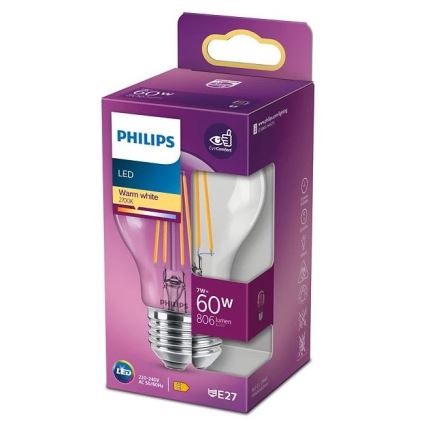 Ampoule LED VINTAGE Philips A60 E27/7W/230V 2700K