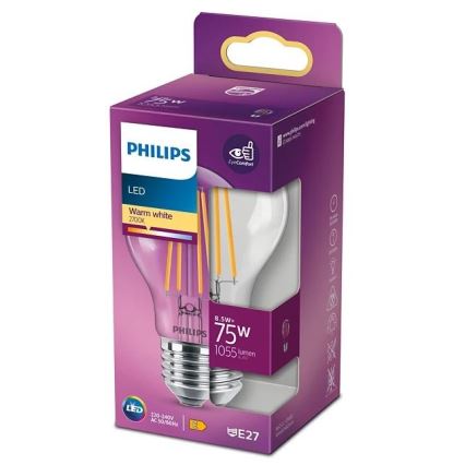 Ampoule LED VINTAGE Philips A60 E27/8,5W/230V 2700K