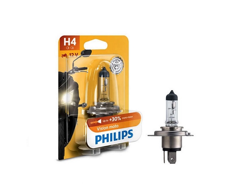 Ampoule moto Philips VISION MOTO 12342PRBW H4 P43t38/60/55W/12V
