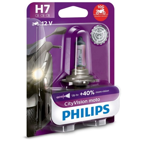 Ampoule PHILIPS H7 Vision Moto 12V/55W - x1
