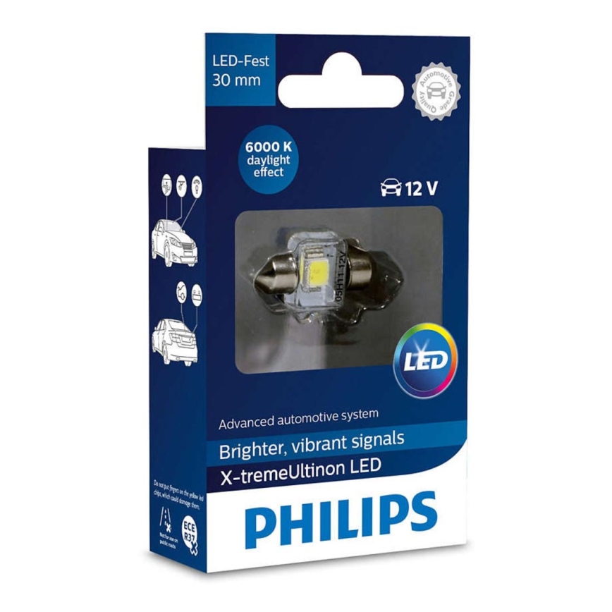 Ampoule pour voiture LED Philips X-TREME ULTINON 129416000KX1 LED SV8.5–8/0,8W/12V 6000K