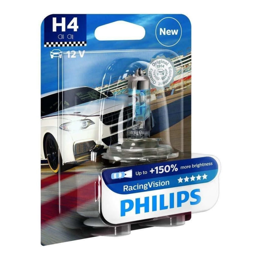 Ampoule pour voiture Philips RACING VISION 12342RVB1 H4 P43t-38/55W/12V 3500K