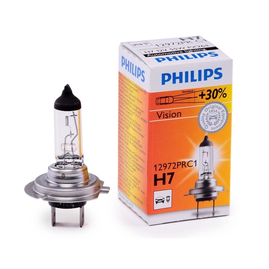 Ampoule pour voiture Philips VISION 12972PRC1 H7 PX26d/55W/12V 3200K
