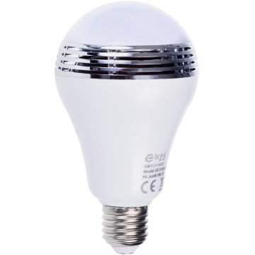 Ampoule RGB LED avec haut parleur bluetooth E27/8W/230V 2700K