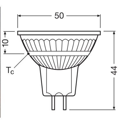 Ampoule spot LED dimmable MR16 GU5,3/3,4W/12V 4000K 36° IRC 90 - Ledvance