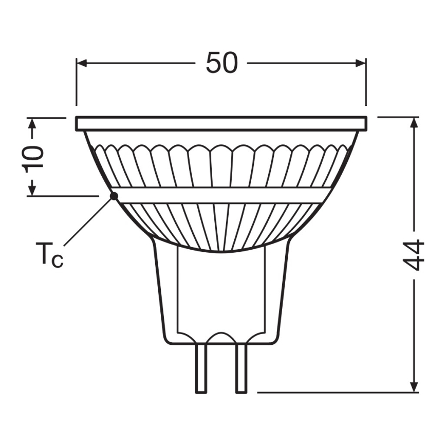 Ampoule LED spot dimmable MR16 GU5,3/6,8W/12V 4000K 36° IRC 90 - Osram