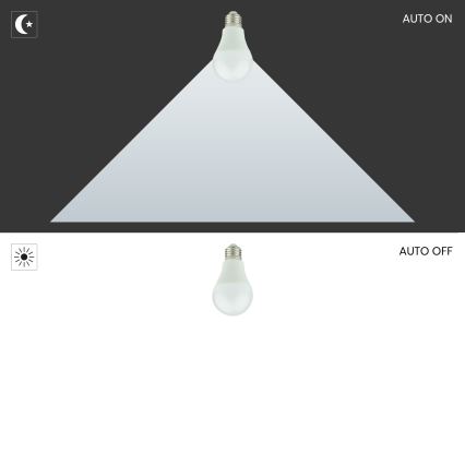 Ampoules LED avec détecteur de crépuscule A60 E27/9W/230V 3000K