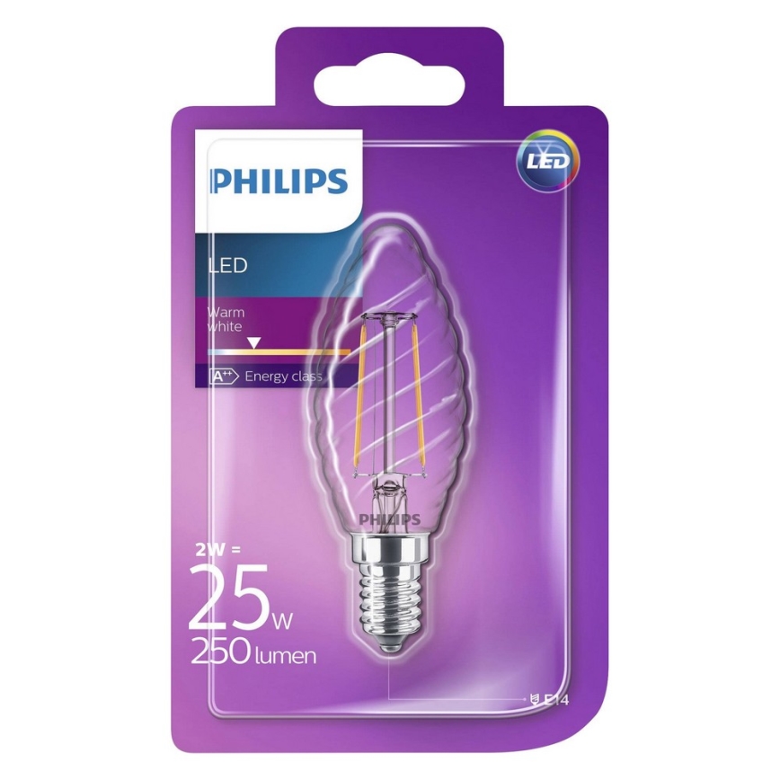 Ampoules LED Philips VINTAGE E14/2W/230V 2700K