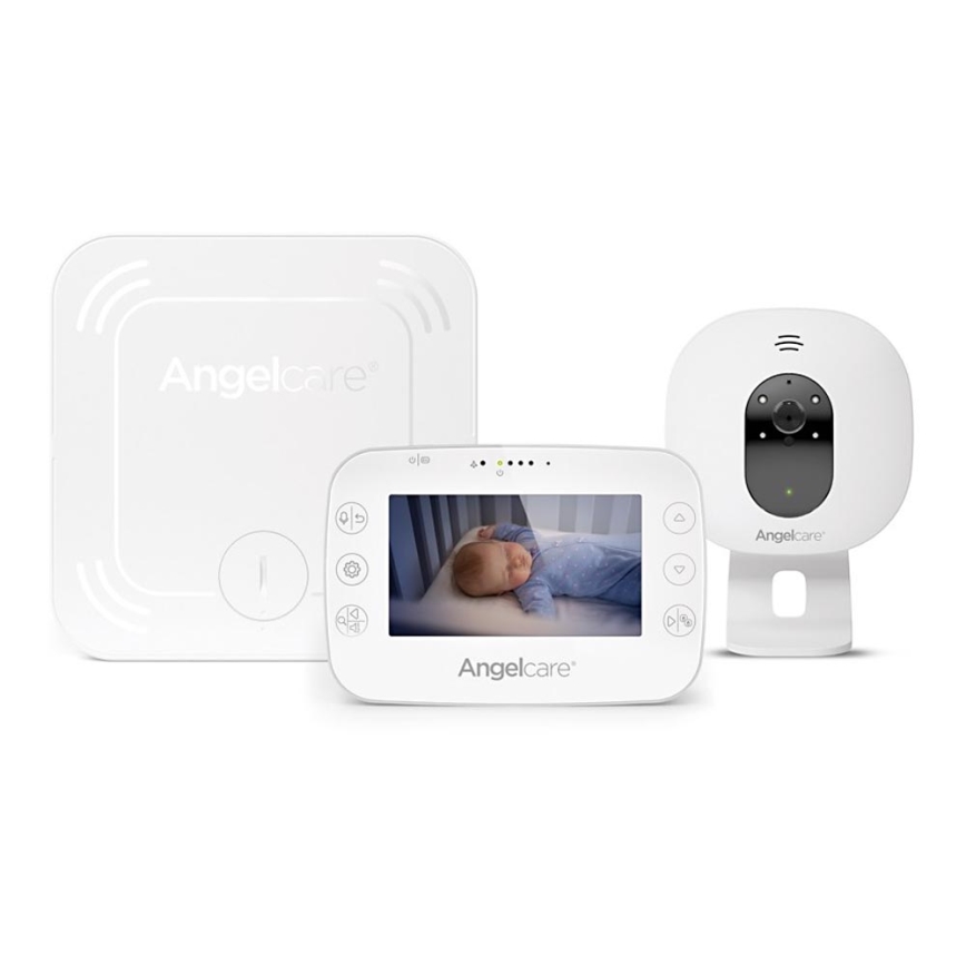 Angelcare - Lot Moniteur de respiration 16x16 cm + babyphone vidéo USB