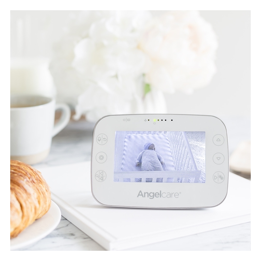 Angelcare - Lot Moniteur de respiration 16x16 cm + babyphone vidéo USB