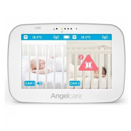 Angelcare - Lot Moniteur de respiration 16x16 cm + babyphone vidéo USB