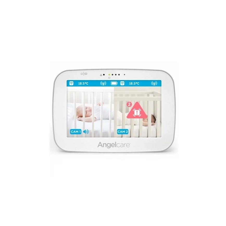 Angelcare - Lot Moniteur de respiration 16x16 cm + babyphone vidéo USB