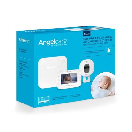 Angelcare - Lot Moniteur de respiration 16x16 cm + babyphone vidéo USB