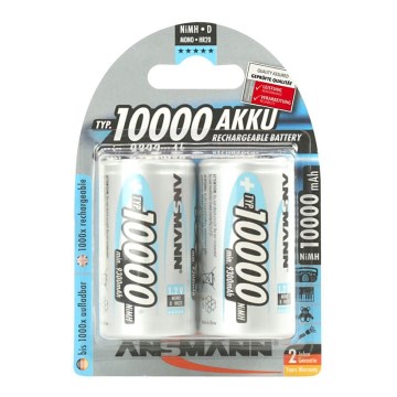 Ansmann 06549 Mono D - 2 pc Pile rechargeable D NiMH/1,2V/1000mAh