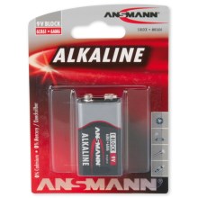 Ansmann 09887 6LR61 9V Block RED - Pile alcaline 9V