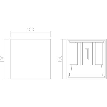 APLED - Applique murale LED extérieure CUBE 2xLED/3W/230V IP65