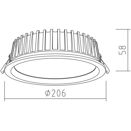 APLED - Spot encastrable LED RONDO WOODLINE LED/12W/230V 3000K d. 20 cm pin bois massif