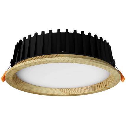 APLED - Spot encastrable LED RONDO WOODLINE LED/12W/230V 4000K d. 20 cm pin bois massif