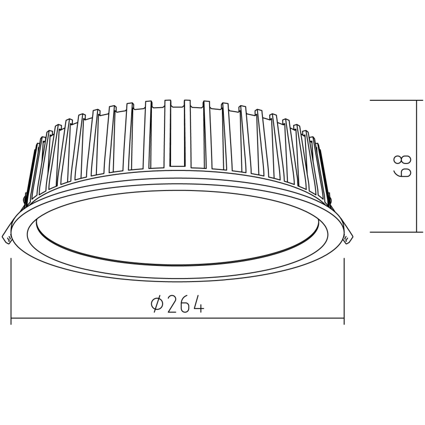 APLED - Spot encastrable LED RONDO WOODLINE LED/18W/230V 3000K d. 26 cm chêne bois massif