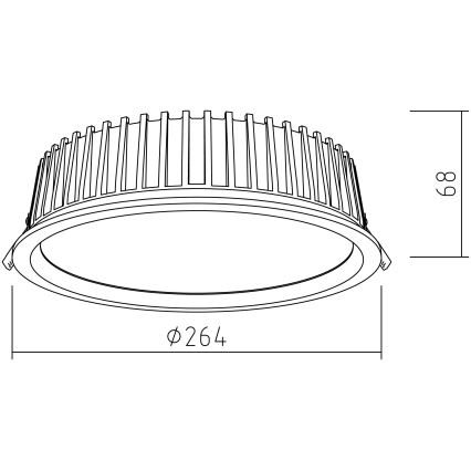 APLED - Spot encastrable LED RONDO WOODLINE LED/18W/230V 3000K d. 26 cm pin bois massif