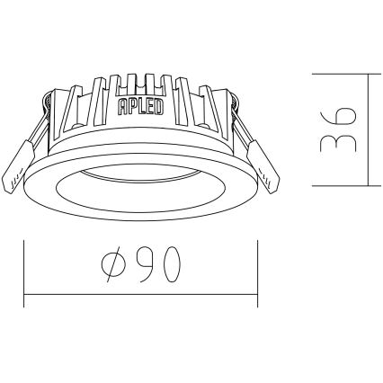 APLED - Spot encastrable LED RONDO WOODLINE LED/3W/230V 3000K d. 9 cm frêne bois massif