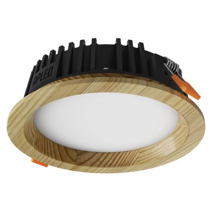 APLED - Spot encastrable LED RONDO WOODLINE LED/6W/230V 3000K d. 15 cm pin bois massif