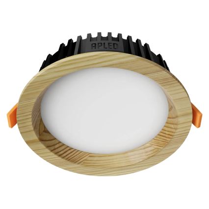 APLED - Spot encastrable LED RONDO WOODLINE LED/6W/230V 3000K d. 15 cm pin bois massif