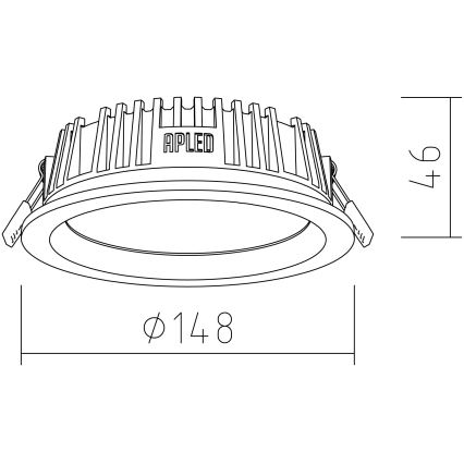 APLED - Spot encastrable LED RONDO WOODLINE LED/6W/230V 3000K d. 15 cm pin bois massif