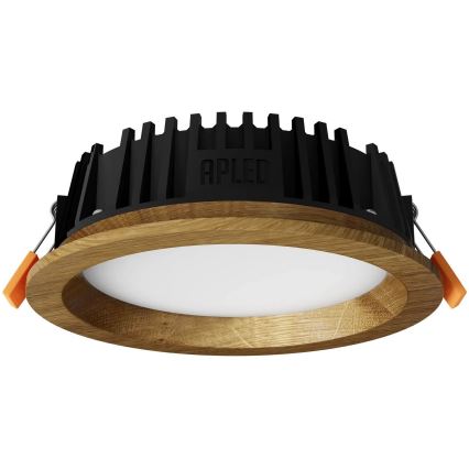 APLED - Spot encastrable LED RONDO WOODLINE LED/6W/230V 4000K d. 15 cm chêne bois massif