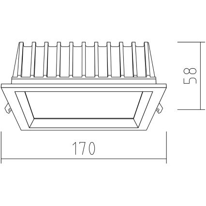 APLED - Spot encastrable LED SQUARE WOODLINE LED/12W/230V 3000K 17x17 cm chêne bois massif