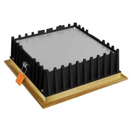 APLED - Spot encastrable LED SQUARE WOODLINE LED/12W/230V 3000K 17x17 cm pin bois massif