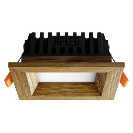 APLED - Spot encastrable LED SQUARE WOODLINE LED/3W/230V 3000K 9x9 cm chêne bois massif