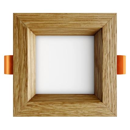 APLED - Spot encastrable LED SQUARE WOODLINE LED/3W/230V 3000K 9x9 cm chêne bois massif