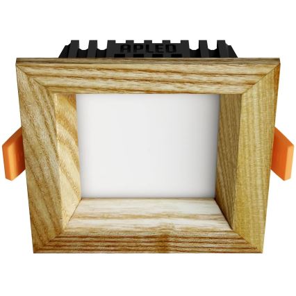 APLED - Spot encastrable LED SQUARE WOODLINE LED/3W/230V 3000K 9x9 cm frêne bois massif