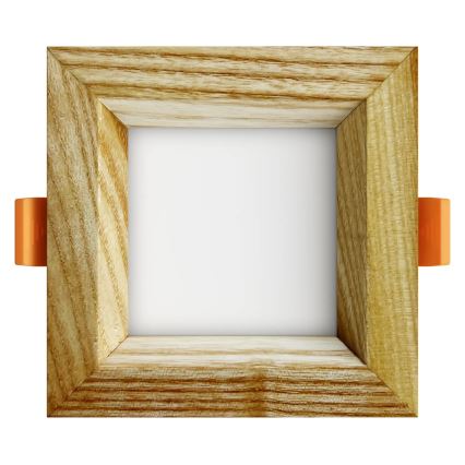 APLED - Spot encastrable LED SQUARE WOODLINE LED/3W/230V 3000K 9x9 cm frêne bois massif