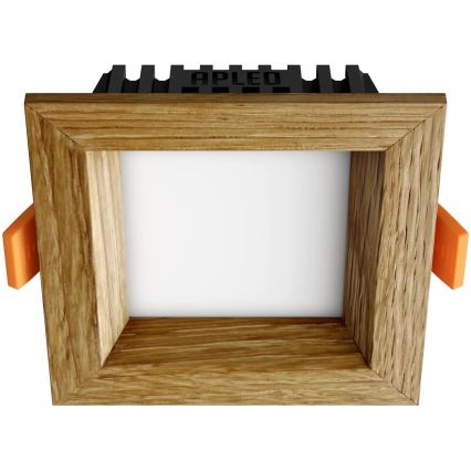 APLED - Spot encastrable LED SQUARE WOODLINE LED/3W/230V 4000K 9x9 cm chêne bois massif