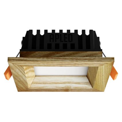 APLED - Spot encastrable LED SQUARE WOODLINE LED/3W/230V 4000K 9x9 cm frêne bois massif