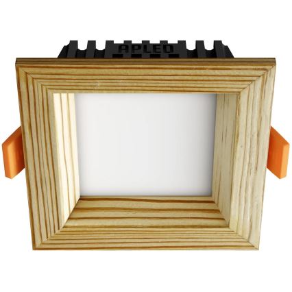 APLED - Spot encastrable LED SQUARE WOODLINE LED/3W/230V 4000K 9x9 cm pin bois massif