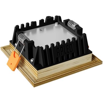 APLED - Spot encastrable LED SQUARE WOODLINE LED/3W/230V 4000K 9x9 cm pin bois massif