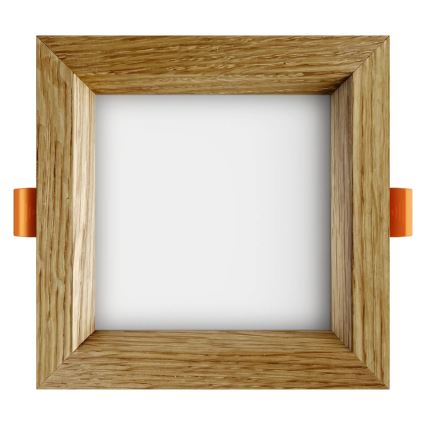 APLED - Spot encastrable LED SQUARE WOODLINE LED/6W/230V 3000K 12x12 cm chêne bois massif