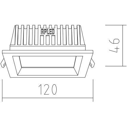 APLED - Spot encastrable LED SQUARE WOODLINE LED/6W/230V 3000K 12x12 cm chêne bois massif