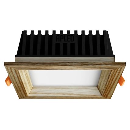 APLED - Spot encastrable LED SQUARE WOODLINE LED/6W/230V 3000K 12x12 cm frêne bois massif