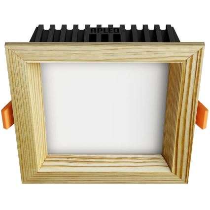 APLED - Spot encastrable LED SQUARE WOODLINE LED/6W/230V 4000K 12x12 cm pin bois massif