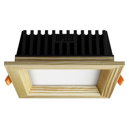 APLED - Spot encastrable LED SQUARE WOODLINE LED/6W/230V 4000K 12x12 cm pin bois massif