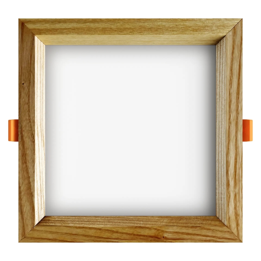 APLED - Luminaire encastrable LED SQUARE WOODLINE LED/12W/230V 3000K 17x17 cm frêne bois massif