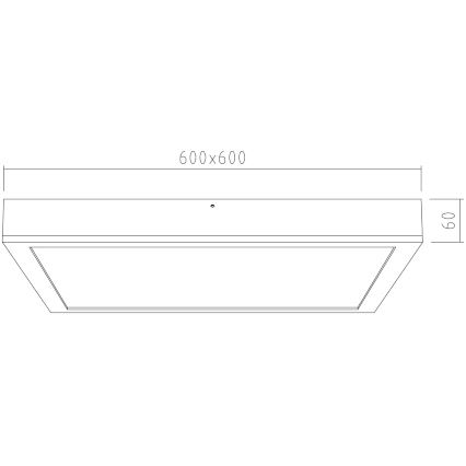 APLED - Panneau monté en surface QUADRA LED/42W/230V chêne