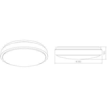APLED - Plafonnier LED LENS R TRICOLOR LED/24W/230V IP41 2700 - 6500K 1680lm